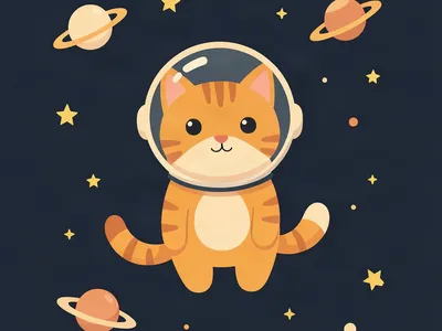 Un gato curioso explorando su universo