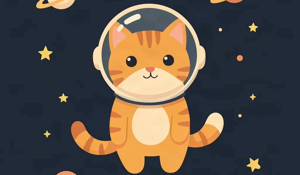 Un gato curioso explorando su universo